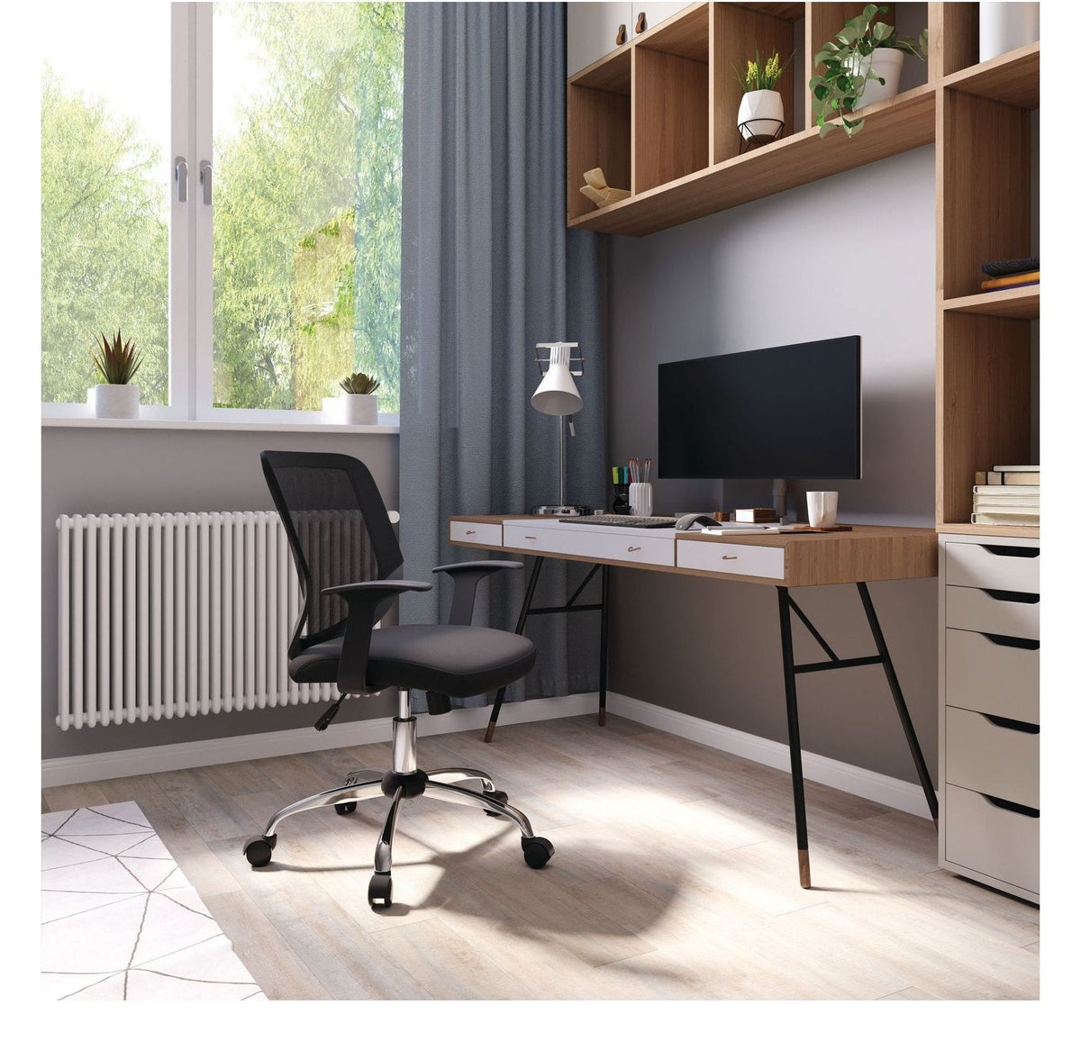 Ranger Mesh Operator Chair in black, view 6