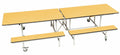 Rectangular Mobile Folding Bench Unit in Maple