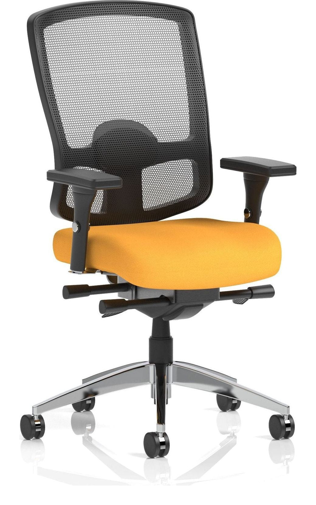 Regent Bespoke Ergonomic Mesh Task Chair, yellow