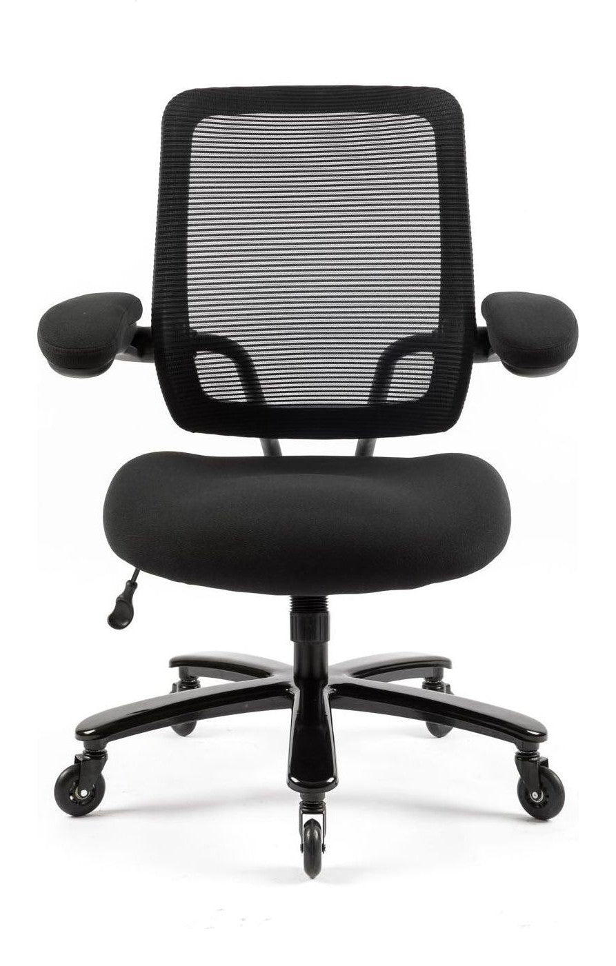 Reiki Heavy Duty 24 Hour Mesh Chair in black from the front