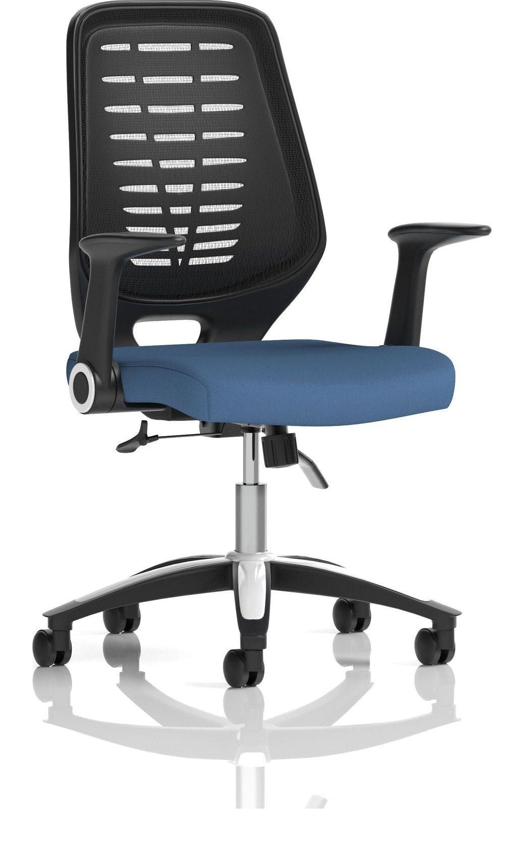 Relay Bespoke Medium Mesh Back Task Operator Chair, quest limpet, folding arms