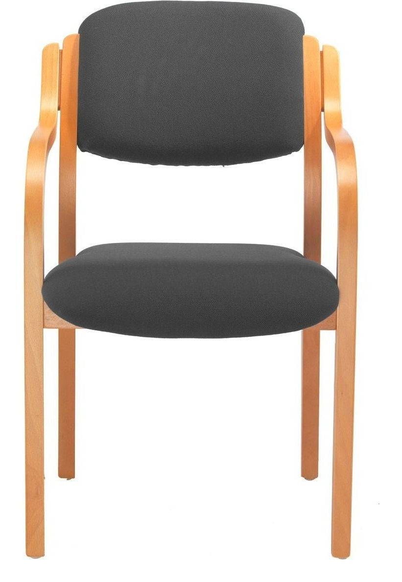 Renoir Chair with Arms in charcoal from the front