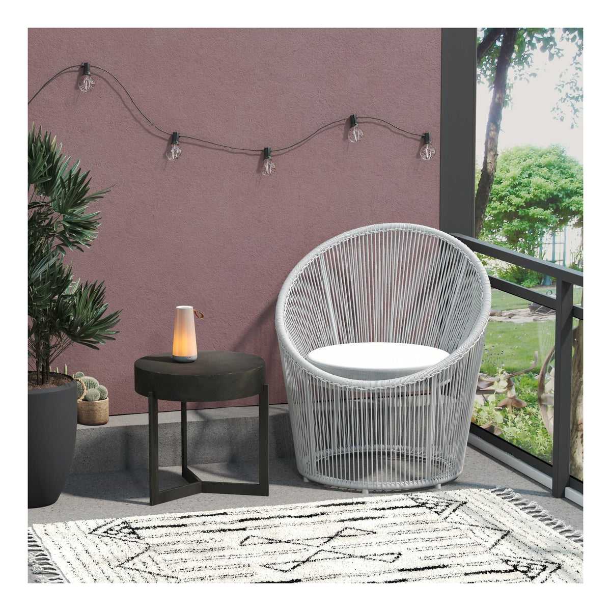 Resin Wicker Outdoor Lounge Chair, view 2