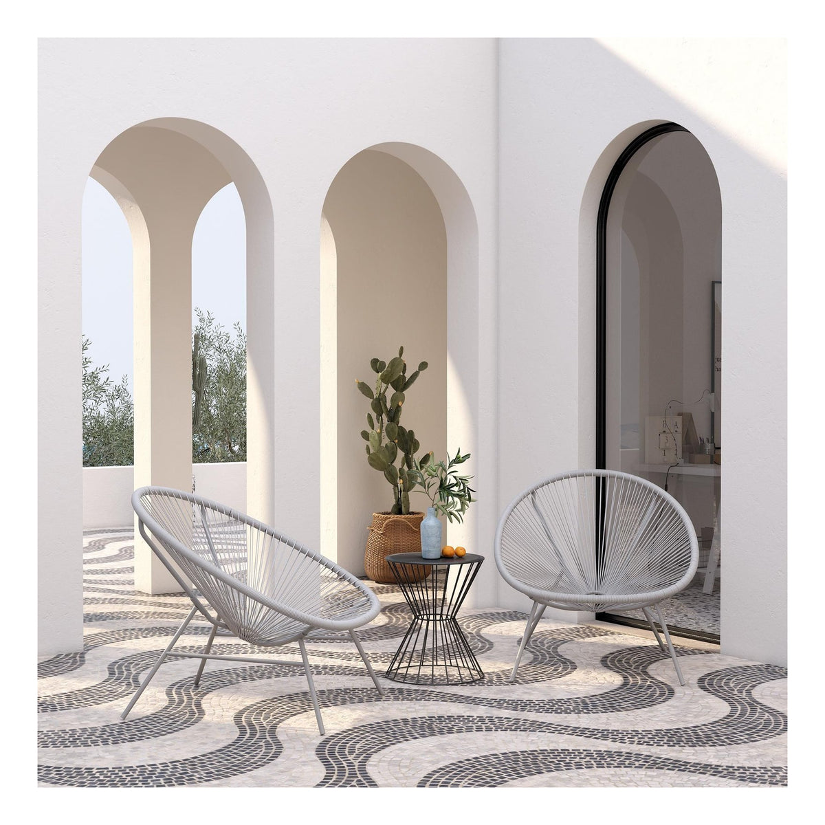 Resin Wicker XL Outdoor Lounge Chairs (Pack of 2), view 12