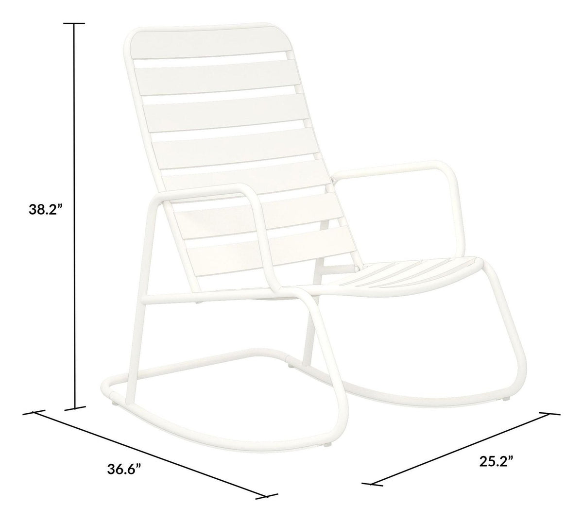 Roberta Outdoor/Indoor Metal Rocking Chair, view 6