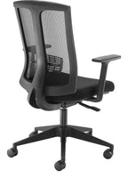 Ronan Mesh Operator Chair in black from the back