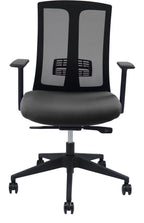 Ronan Mesh Operator Chair in black from the front