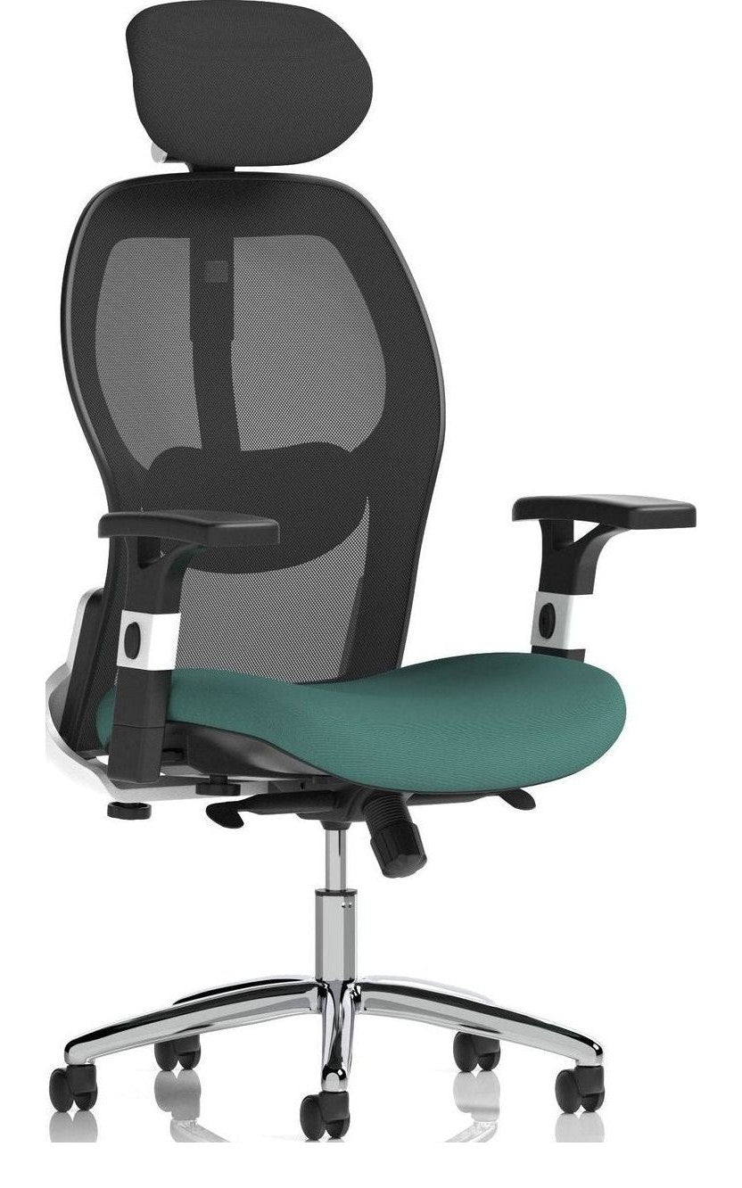 Sanderson II Bespoke High Mesh Back Executive Chair, quest kelp