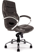 Sandown High Back Leather Executive Chair in black