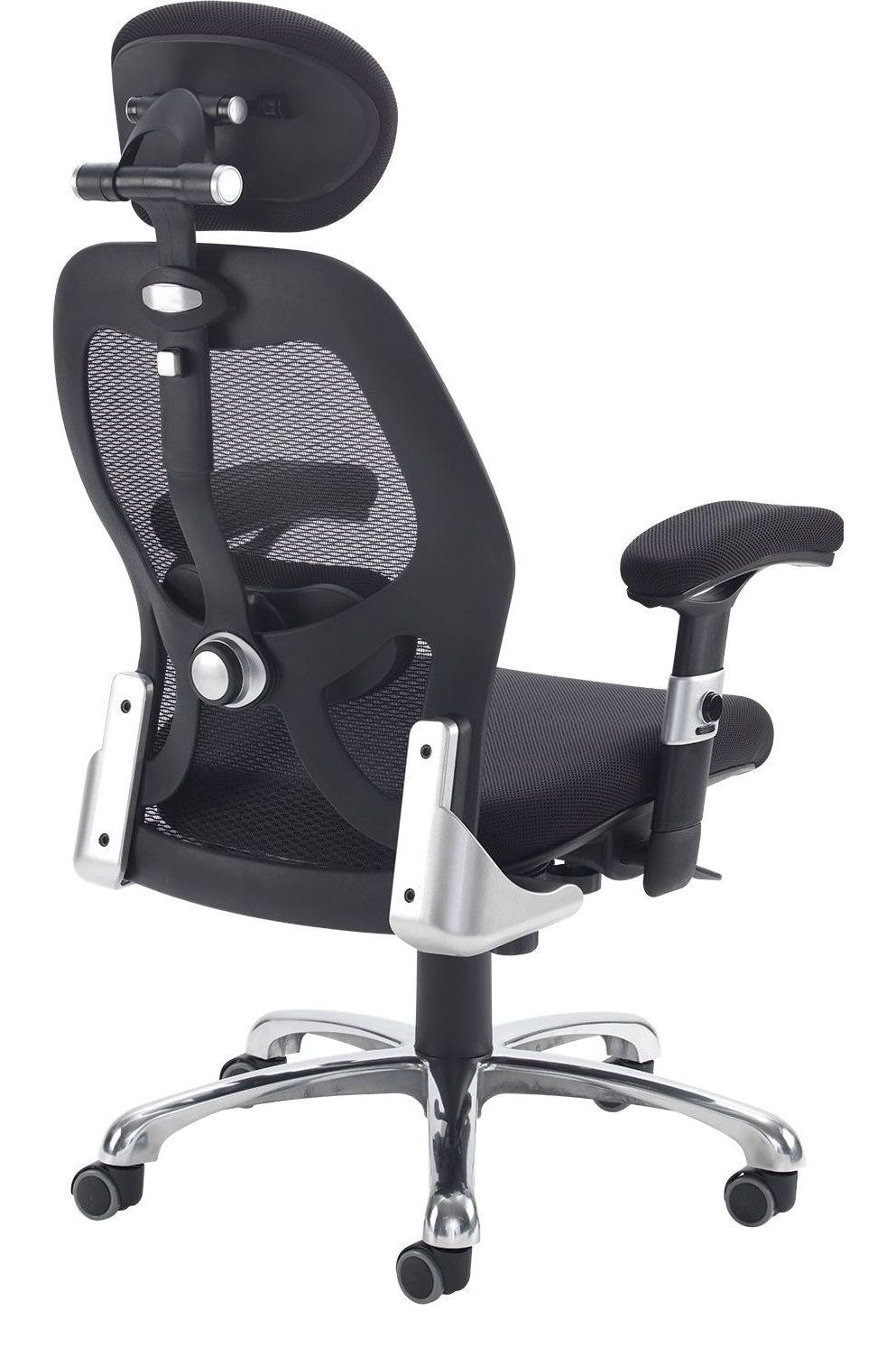 Sandro Mesh Task Chair with Headrest in black from the back