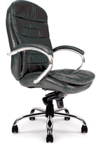 Santiago High Back Leather Executive Chair in black