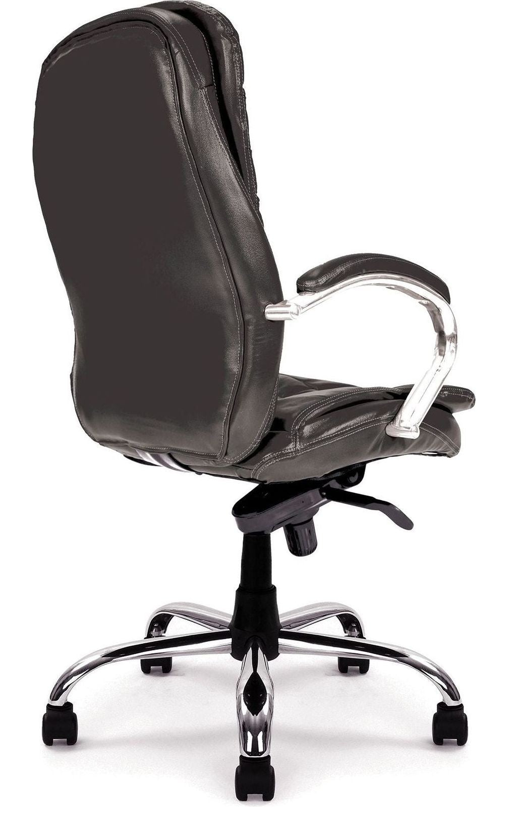Santiago High Back Leather Executive Chair in black, view 3