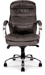 Santiago High Back Leather Executive Chair in black, view 4