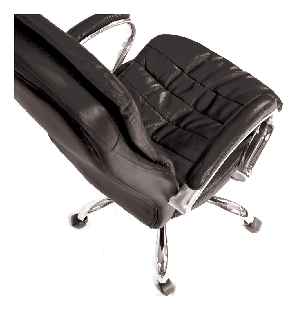 Santiago High Back Leather Executive Chair in black, view 6