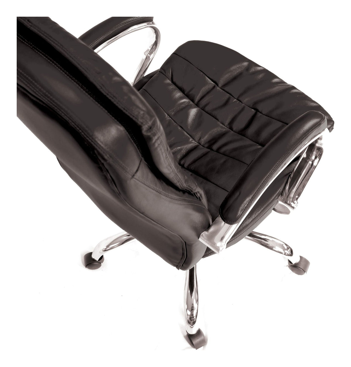 Santiago High Back Leather Executive Chair in black, view 6
