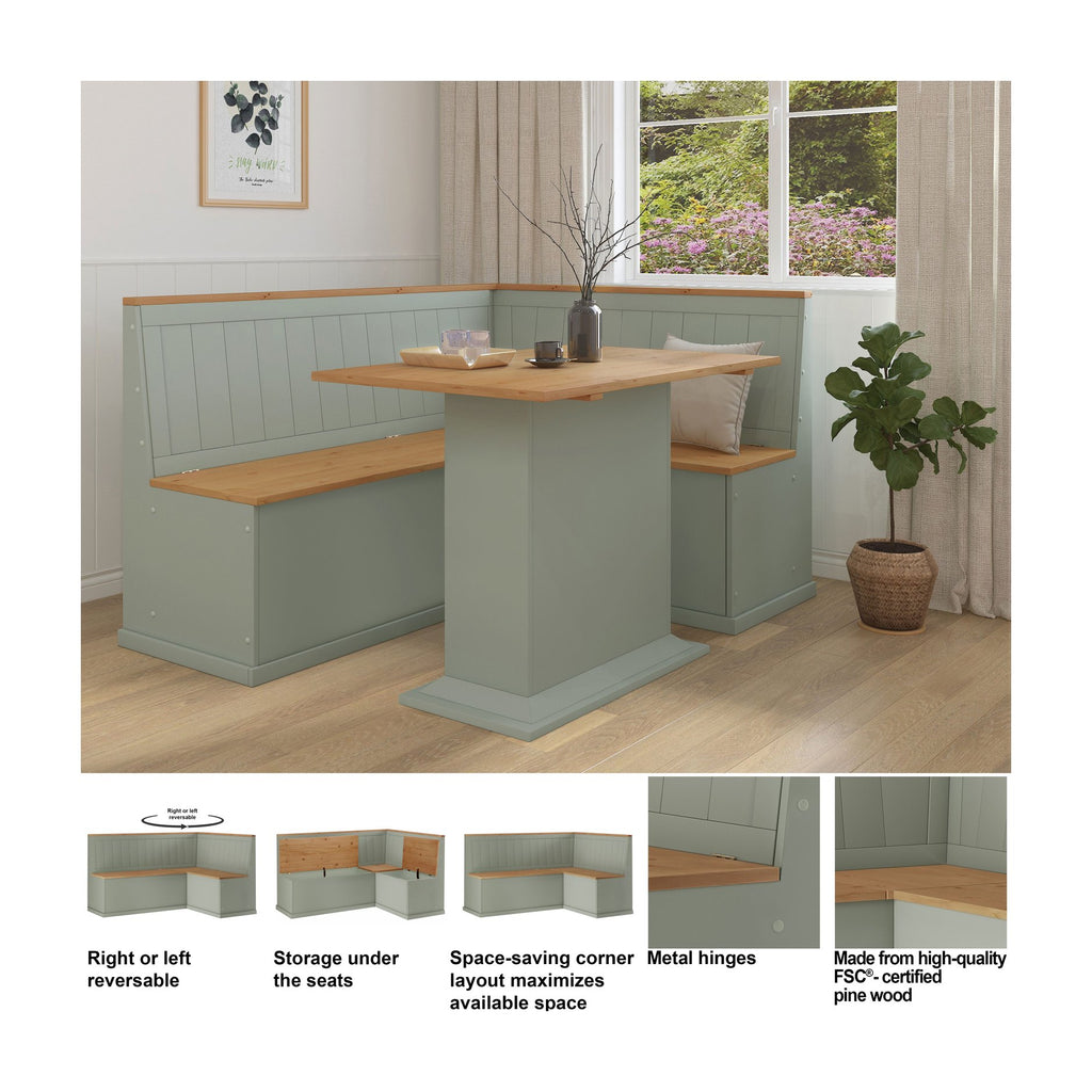 Sara Small Corner Bench, view 10