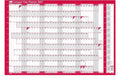 Sasco 2027 Compact Year Wall Planner Landscape, Poster Style, Red
