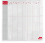 Sasco Semi Opaque Acrylic Mini Whiteboard Weekly Planner Desktop