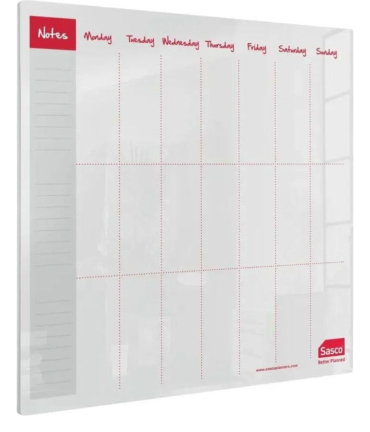 Sasco Semi Opaque Acrylic Mini Whiteboard Weekly Planner Desktop, view 5
