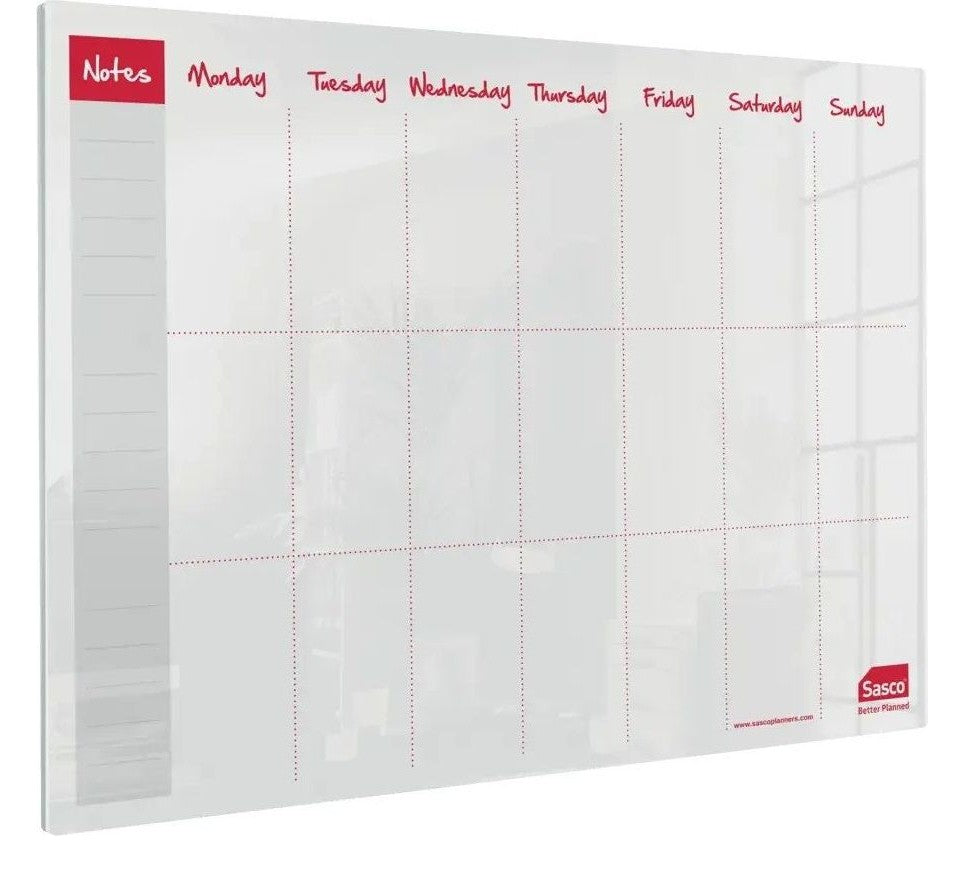 Sasco Semi Opaque Acrylic Mini Whiteboard Weekly Planner Desktop, view 6