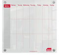 Sasco Semi Opaque Acrylic Mini Whiteboard Weekly Planner Mounted 450 x 450mm