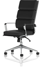 Savoy High Back Executive Black Leather Chair, , another view 2