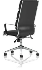 Savoy High Back Executive Black Leather Chair, , another view 4