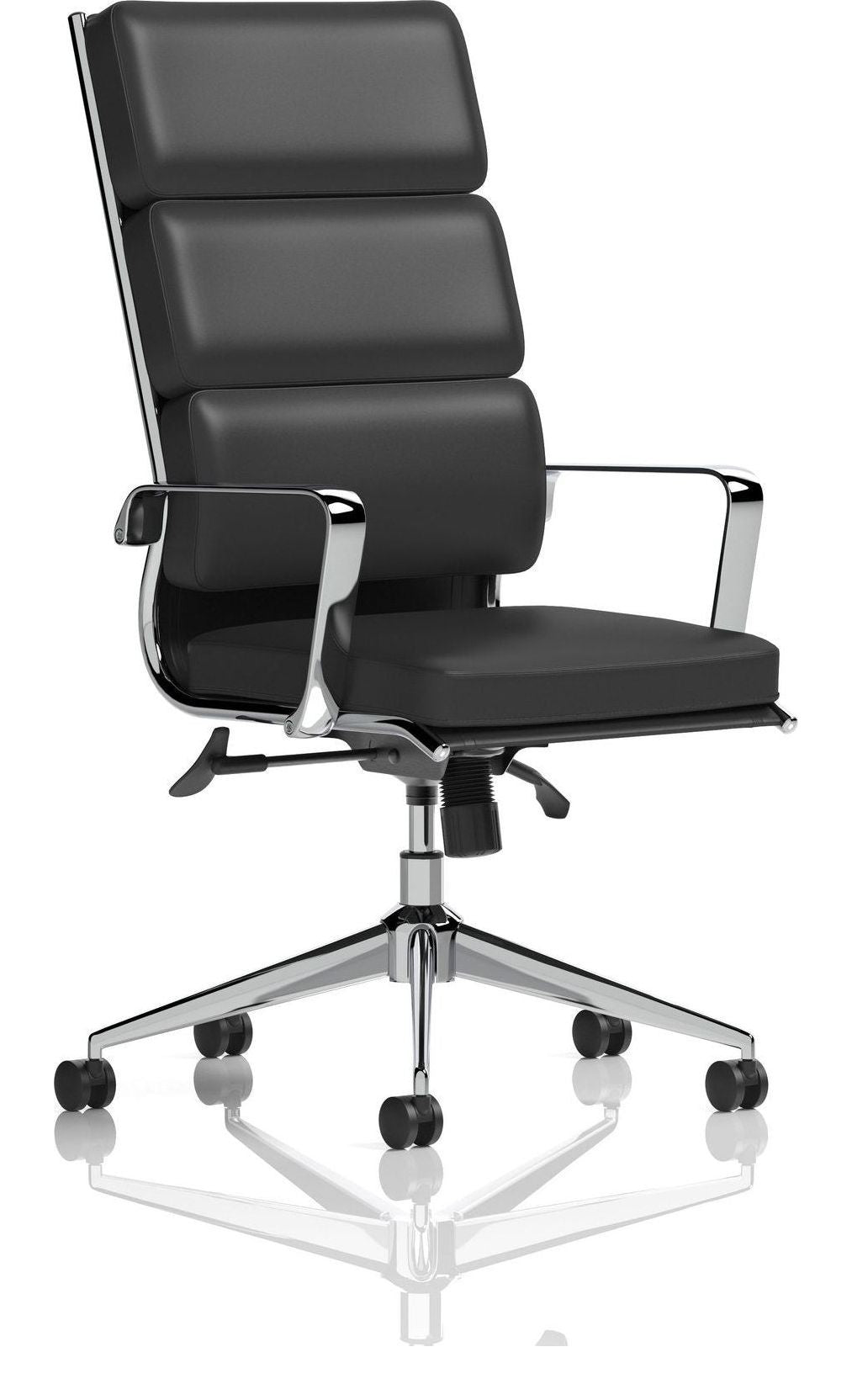 Savoy High Back Executive Black Leather Chair, 