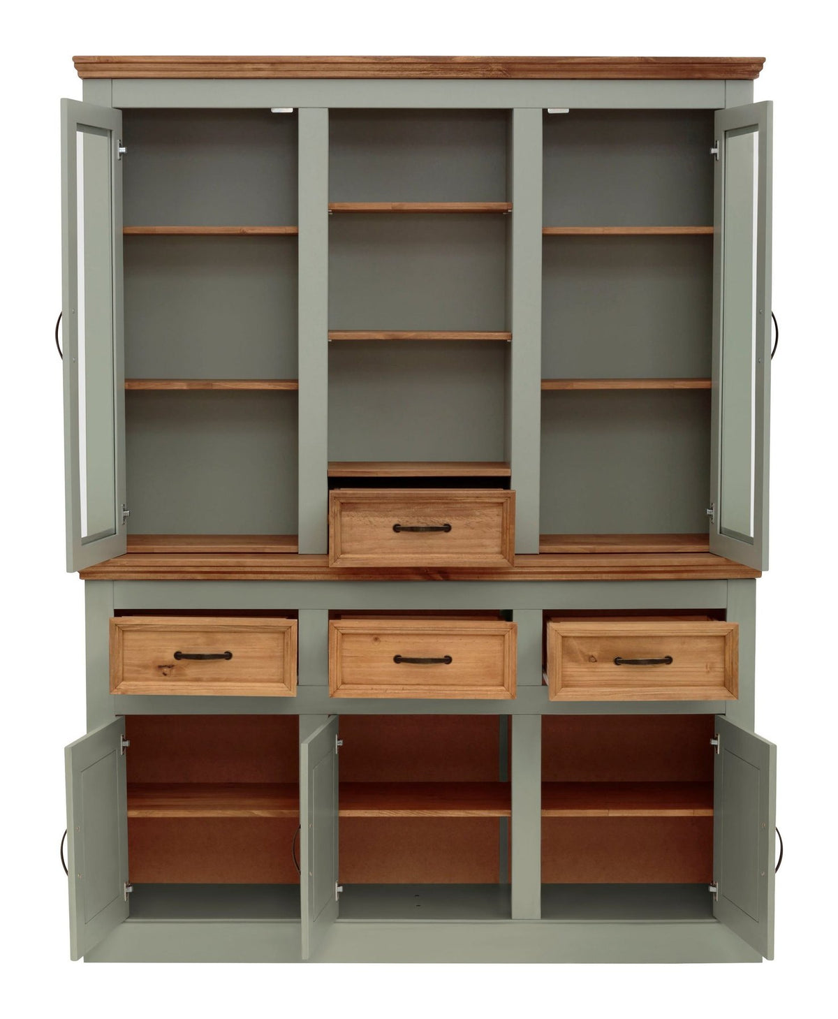 Selma Buffet 3 Door 3 Drawer 2 Glass Door 1 Drawer, view 14