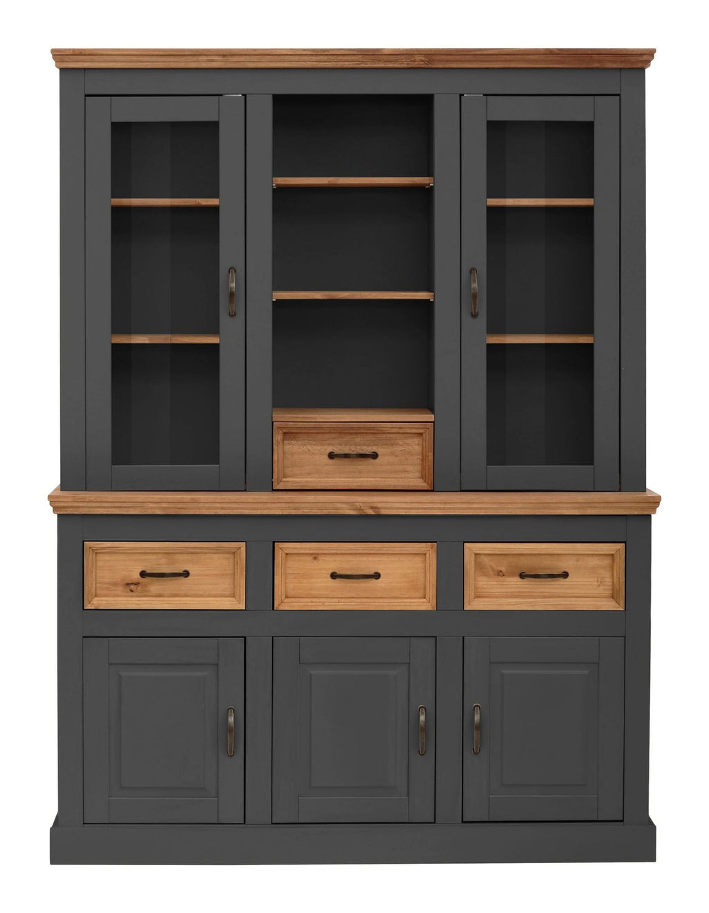 Selma Buffet 3 Door 3 Drawer 2 Glass Door 1 Drawer, view 6