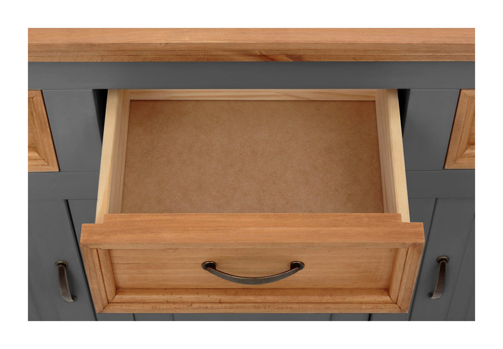 Selma Buffet 3 Door 3 Drawer 2 Glass Door 1 Drawer, view 9