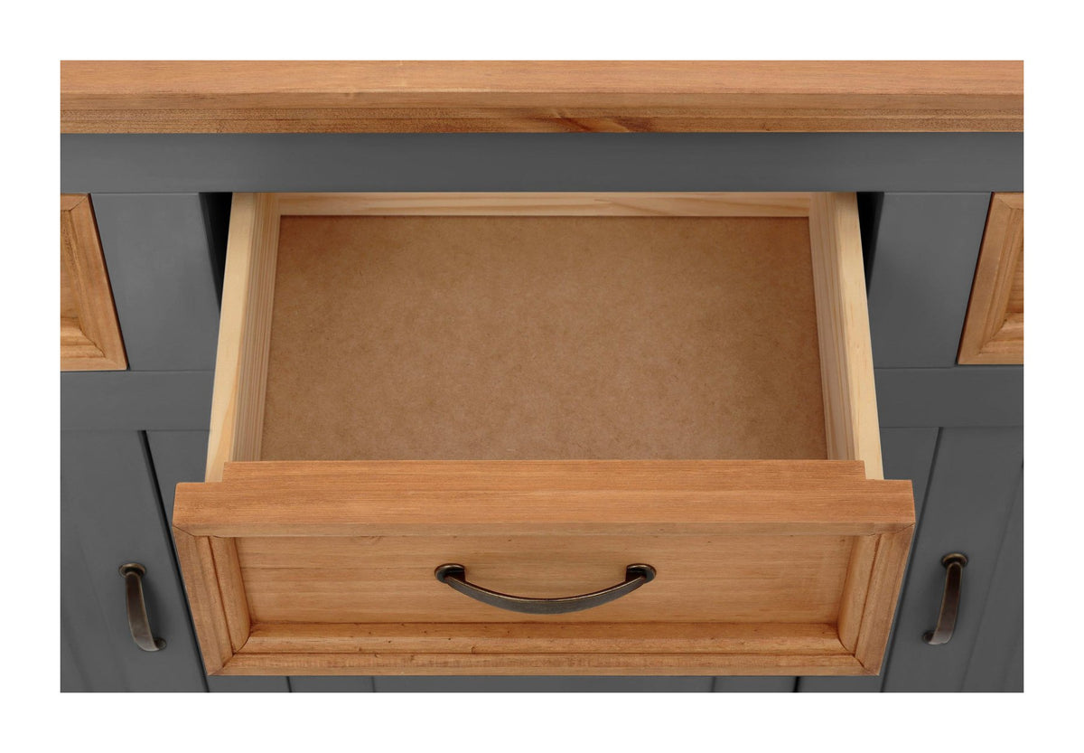 Selma Buffet 3 Door 3 Drawer 2 Glass Door 1 Drawer, view 9
