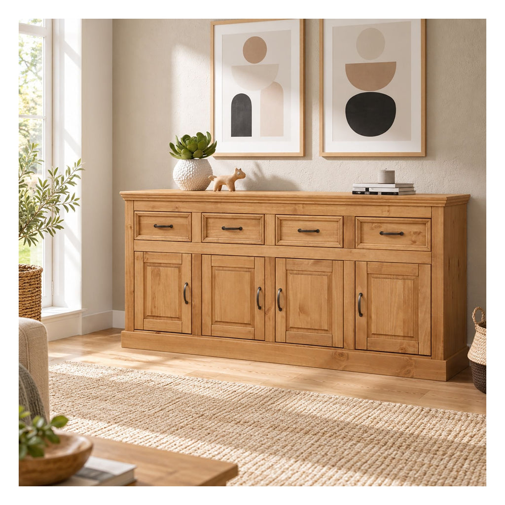 Selma Sideboard 4 Door 4 Drawer, view 2