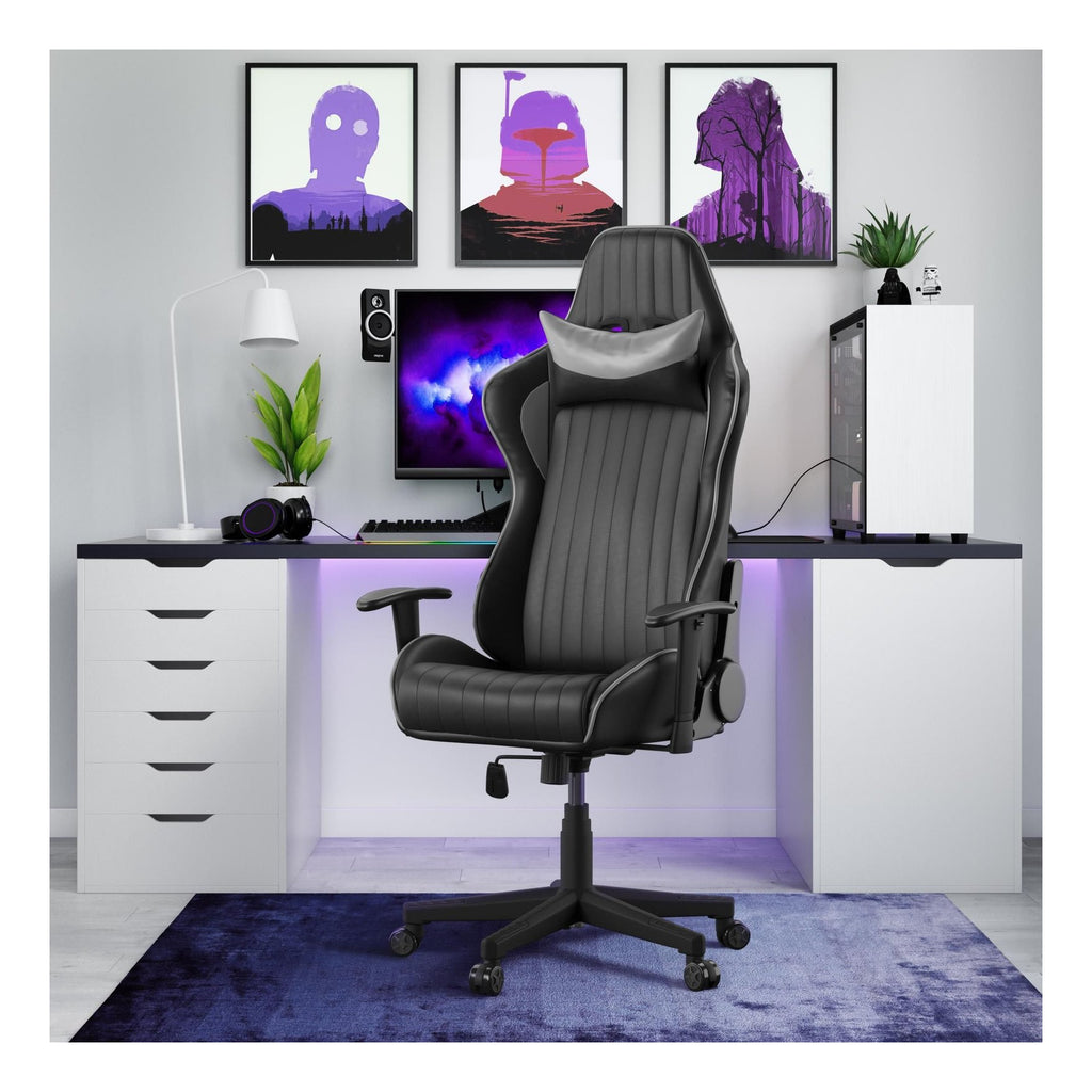 Senna Fully Adjustable Gaming Chair Faux Leather, view 6