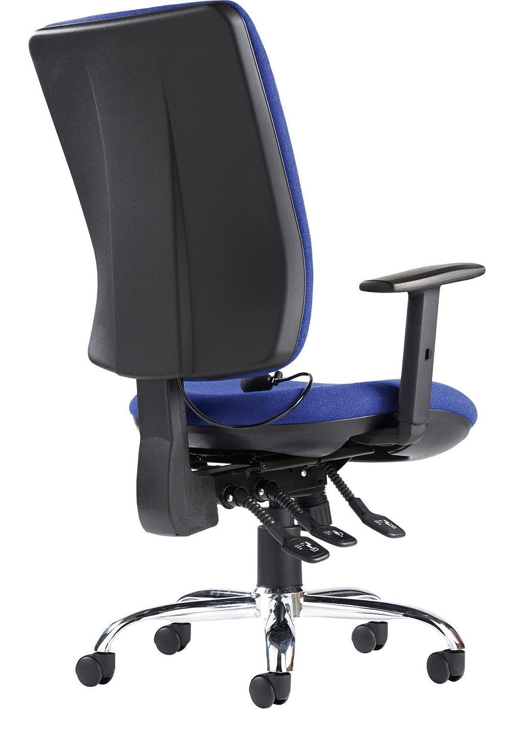 Senza Ergo 24 Hour Task Chair in blue from the back