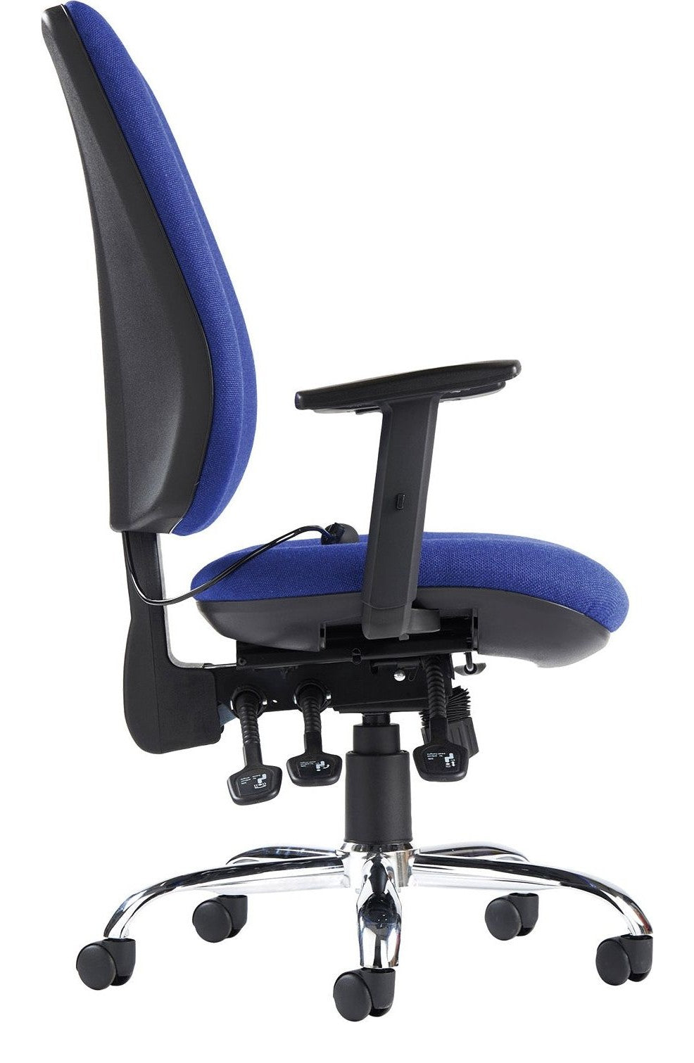 Senza Ergo 24 Hour Task Chair in blue from the side