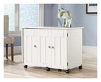 Sewing and Craft Cart in soft white, view 2