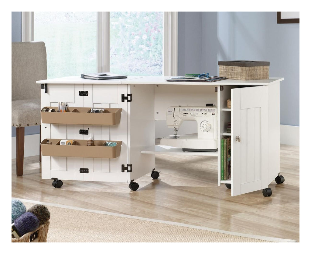 Sewing and Craft Cart in soft white, view 3