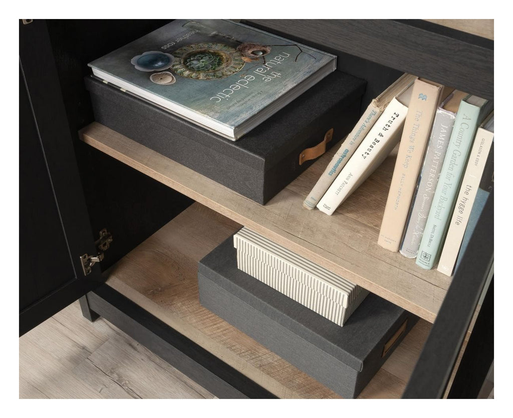 Shaker Style Bookcase with Doors in raven oak, view 6