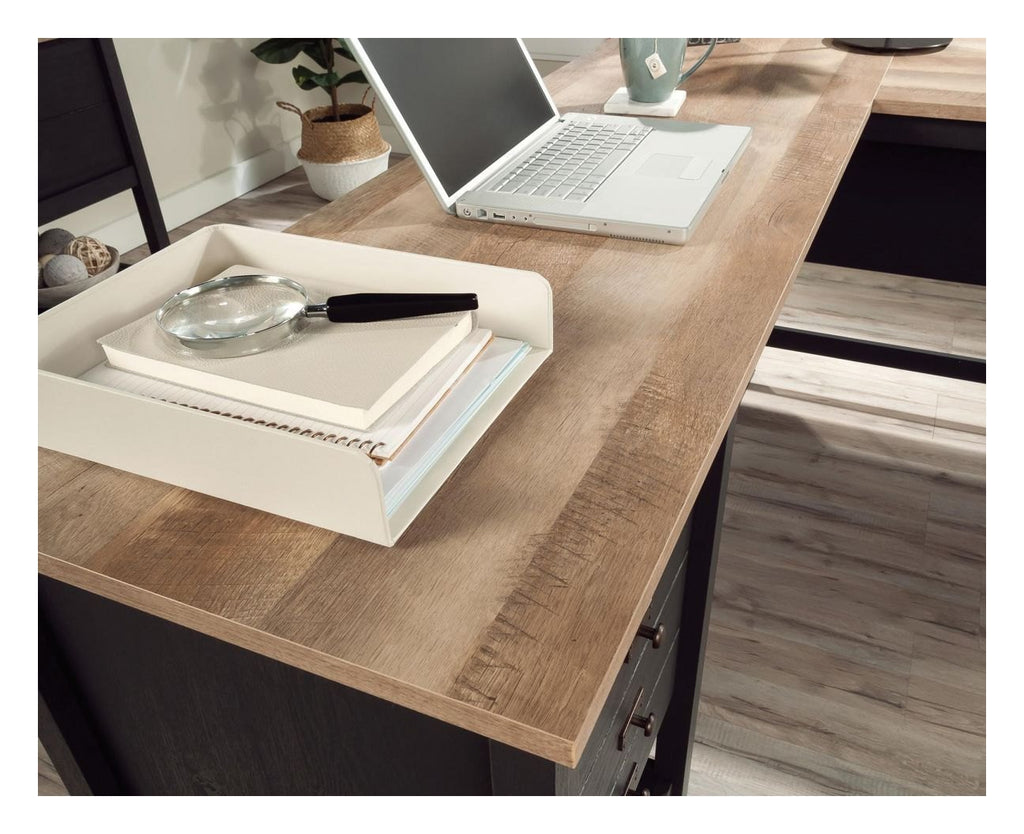 Shaker Style L-Shaped Desk in raven oak, view 5