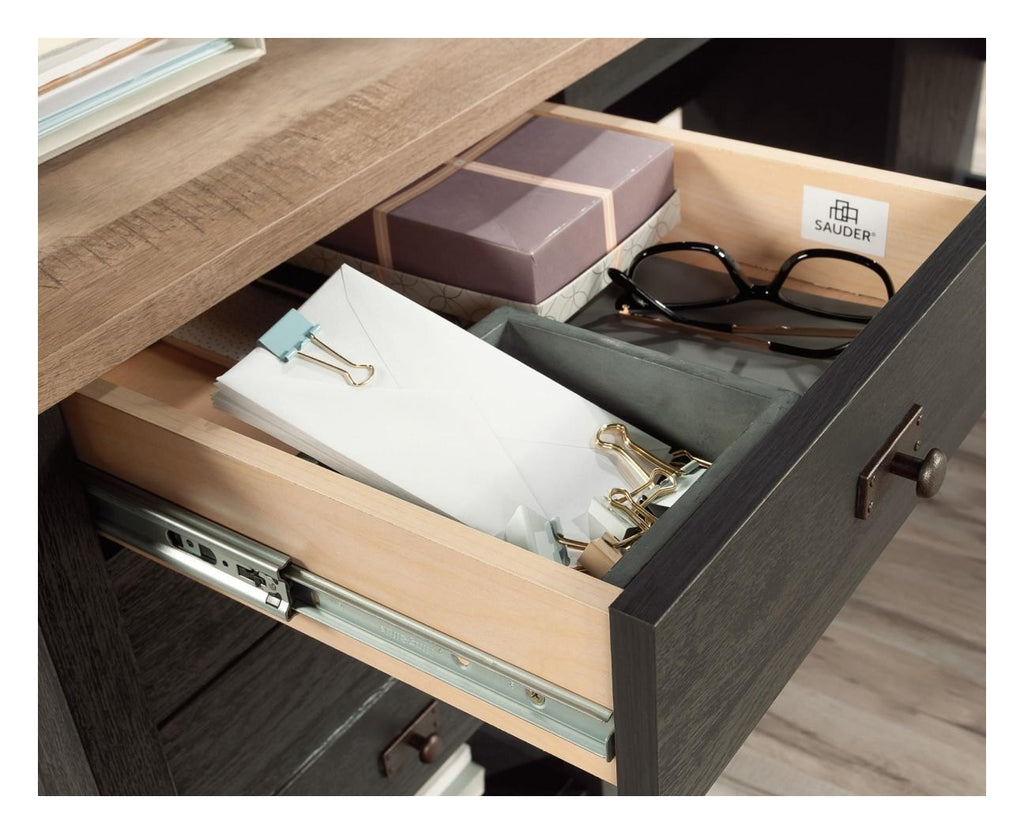 Shaker Style L-Shaped Desk in raven oak, view 6