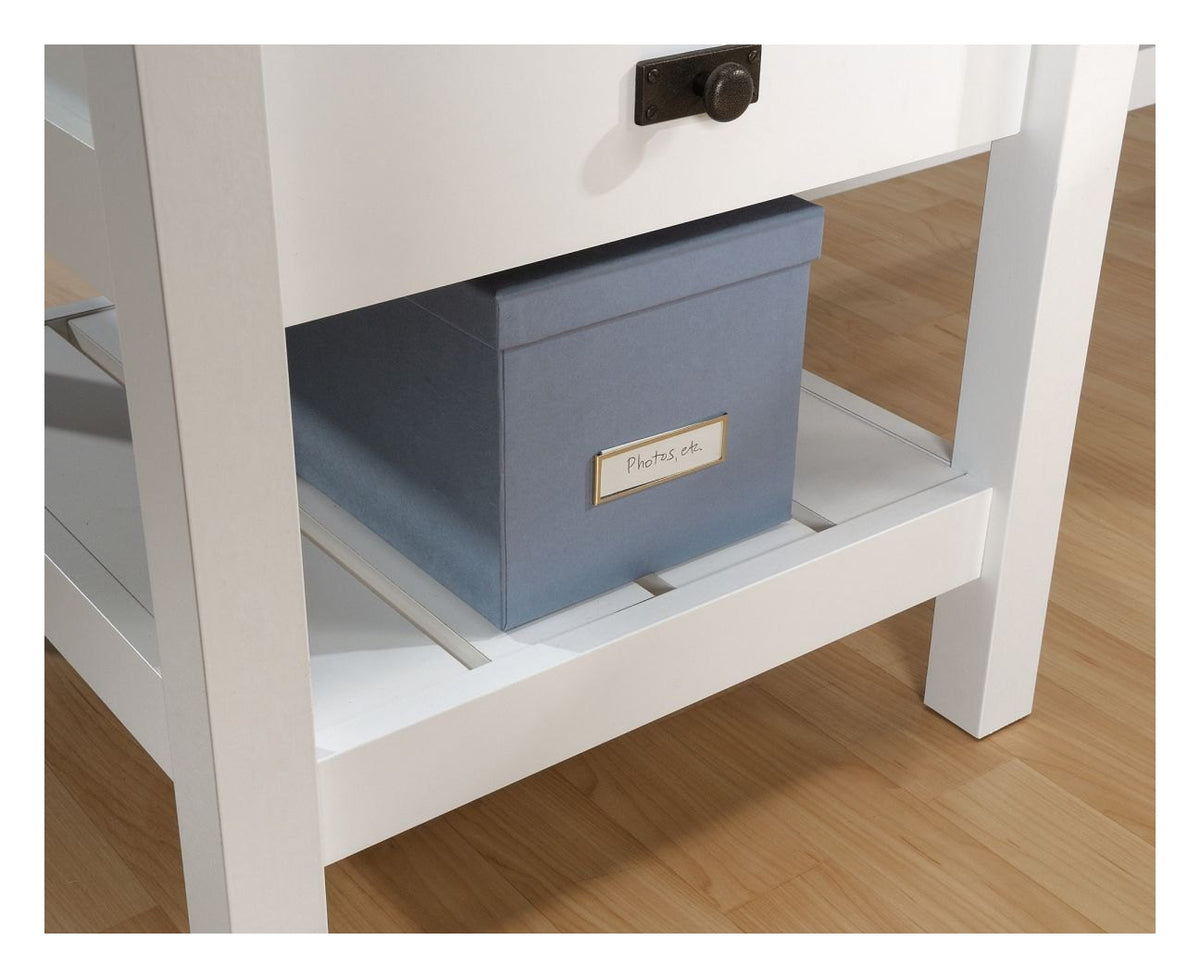 Shaker Style L-Shaped Desk in soft white, view 10