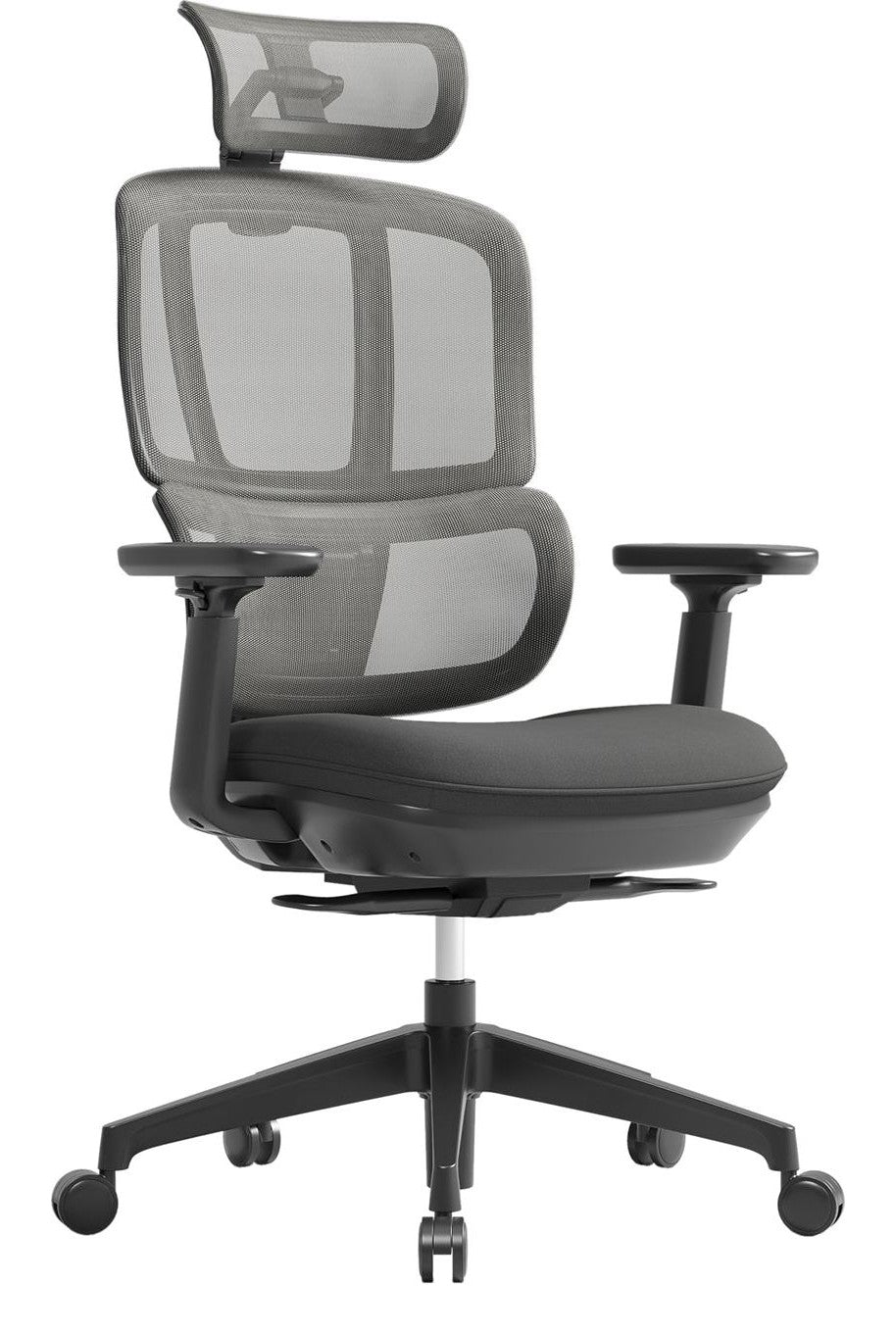 Shelby Ergonomic Mesh Chair in black, with headrest