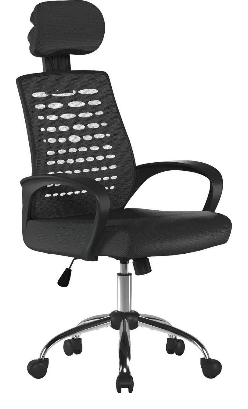 Sigma High Back Mesh Chair with Headrest in black