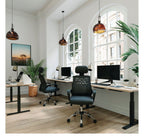 Sigma High Back Mesh Chair with Headrest in black, view 5