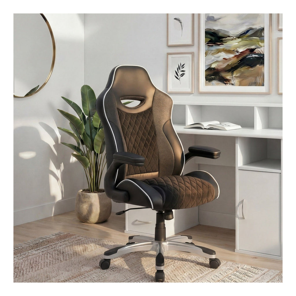 Silverstone Pro Gaming Chair Microfibre & Faux Leather, view 5