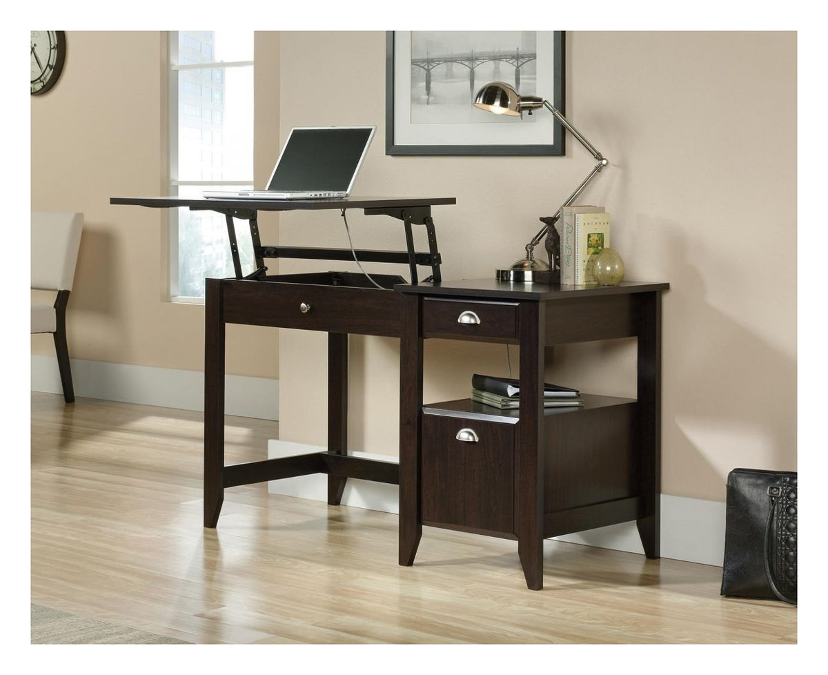 Sit Stand Desk Jamocha Wood