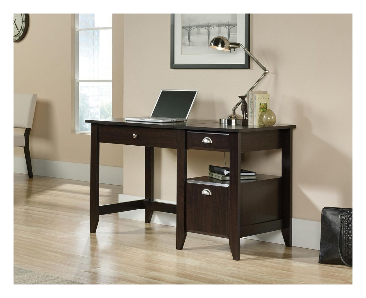 Sit Stand Desk Jamocha Wood, view 2