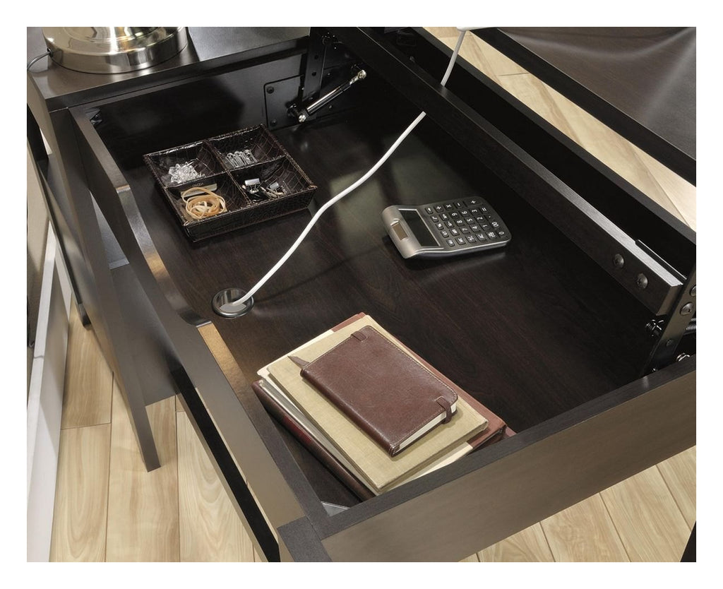 Sit Stand Desk Jamocha Wood, view 5