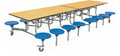 Sixteen Seat Rectangular Mobile Folding Table in Maple